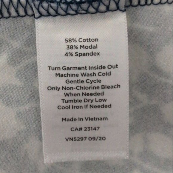 Talbots Floral Maxi Skirt Womens Plus Size 2X Blue White Stretch Pull On Modest - Picture 5 of 7